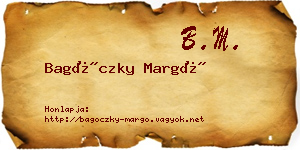 Bagóczky Margó névjegykártya